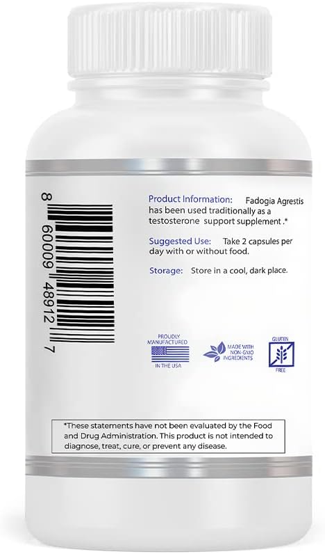 Simpli Supplements Fadogia Agrestis, 600Mg Per Serving @ 180 Capsules, Potent Extract To Boost Test For Muscle Growth &