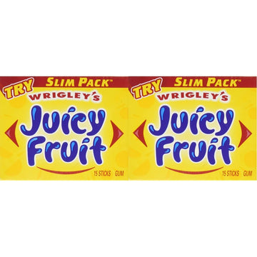 Wrigley'S Juicy Fruit Slim Pack, 14 Ounce (Pack Of 2)