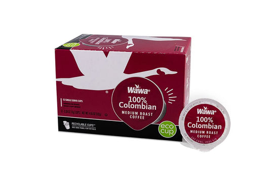 Wawa Single Cup Coffee Pods – 100% Colombian – 1 Box (12 Pods Total)