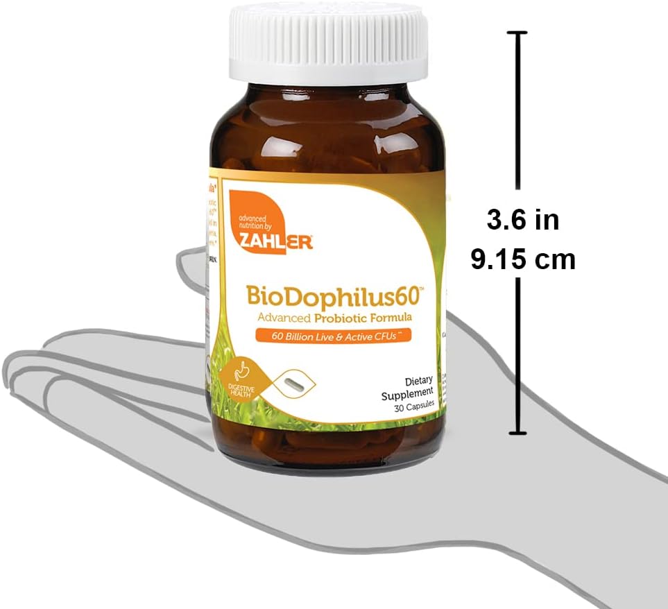Zahler Biodophilus, 60 Billion Live Cultures Per Serving, Supports Dig