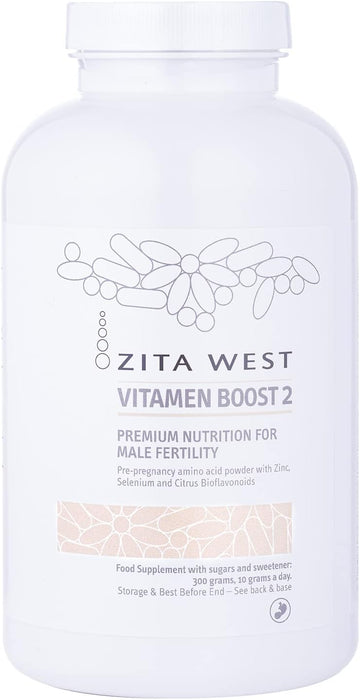 Zita West Vitamen Boost 2 Male Fertility Supplement - Amino Acid Powde370 Grams