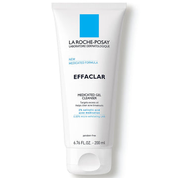 La Roche-Posay Effaclar Medicated Gel Facial Cleanser, Foaming Acne Face Wash with Salicylic Acid, Helps Clear Acne Breakouts and with Oily Skin Control, Oil Free, Fragrance Free