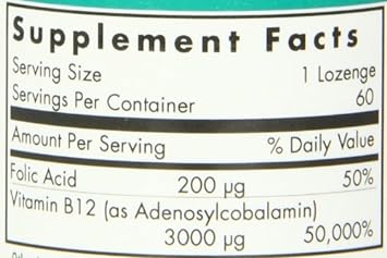 Nutricology B12 Adenosylcobalamin Vegetarian Lozenges, 60 Count