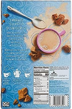 Swiss Miss No Sugar Added Hot Cocoa Mix, Milk Chocolate, 60 Count Envelopes, Each Packets, New Recipe Makes A Larger 8Oz Mug Of Cocoa