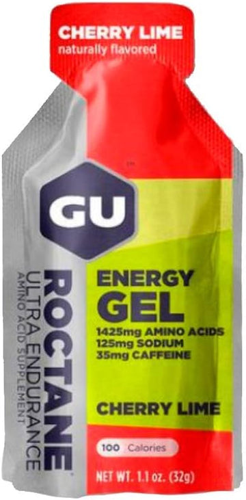 Gu Energy Roctane Ultra Endurance Energy Gel, 24-Count, Cherry Lime1.69 Pounds