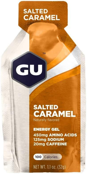 Gu Energy Original Sports Nutrition Energy Gel, 24-Count, Salted Caram1.8 Pounds