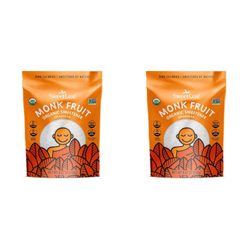 Sweetleaf Organic Monk Fruit Granular Sweeteners, 240 Grams, 1:1 Sugar Substitute, Zero Calorie, Keto Diet Friendly (Pac