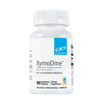 Xymogen Xymodine Iodine Supplement - High Potency Iodine 12.5 G To Support Healthy Synthesis Of Thyroid Hormones - Potassium Iodide With Molecular Iodine (90 Vegetarian Capsules)