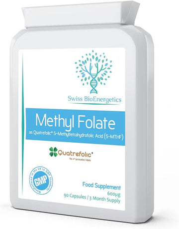 Methyl Folate 600Æg - 90 Capsules As Quatrefolic 5-Mthf Supplement 6S-54 Grams