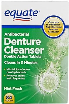 Equate Antibacterial Denture Cleanser TWO-PACK 168 Tabs
