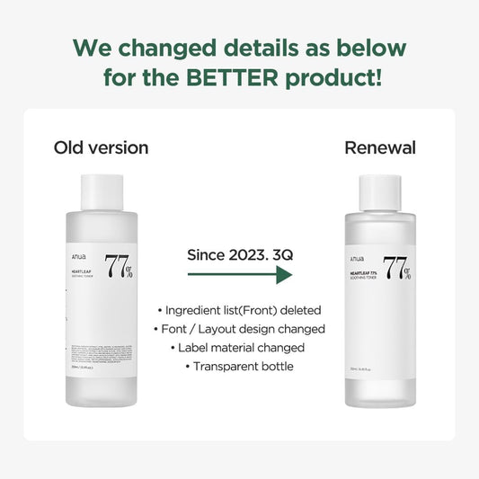 Anua Heartleaf 77% Soothing Toner I Ph 5.5 Skin Trouble Care, Calming Skin, Refreshing, Hydrating, Purifying, Cruelty Free, Vegan For Sensitive, Combination (250 / 8.45 ..), Korean Skincare