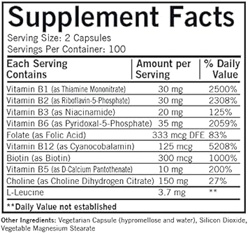 Kirkman B-Complex With Coenzymes R5P & P5P - Hypoallergenic - 200 Vege