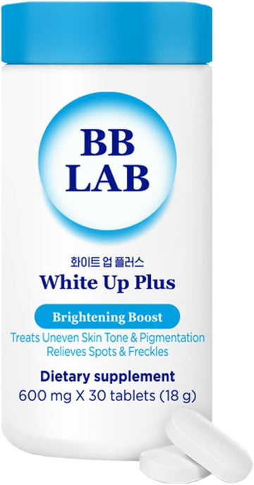 Bb Lab White Up Plus Advanced Supplement For Skin Brightening, Korean Glutathione, L-Cystine, Vitamin C, Dark Spots & Acne Skin Remover, Treats Uneven Skin Tone-30Ct