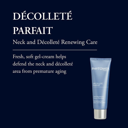 Phytomer Décolleté Parfait Neck Firming Cream | Anti-Aging Skin Tightening Gel-Cream for Neck & Chest| Helps Reduce Signs of Aging | Reduces Dark Spots & Wrinkles | 50