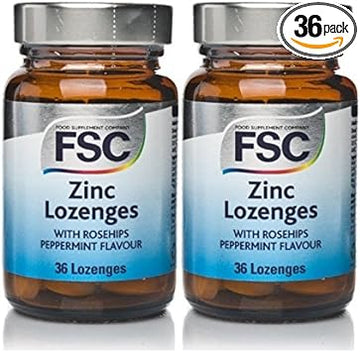 FSC Zinc Lozenges with Rosehips 2 x 36 Lozenges