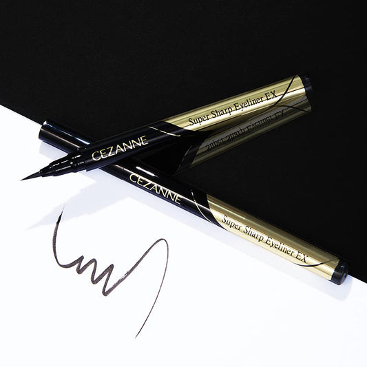Cezanne Extra Fine Eyeliner 10 Black 0.48ml Liquid Eyeliner Waterproof