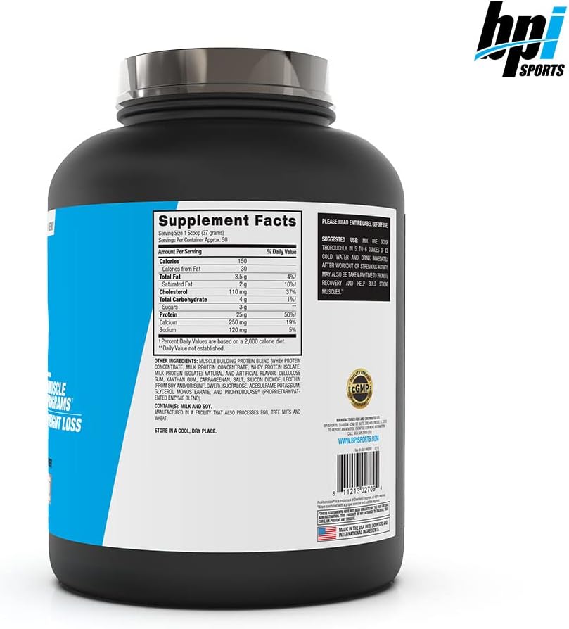 BPI Sports Whey HD Ultra Premium Protein Powder, Vanilla Caramel, 4.1