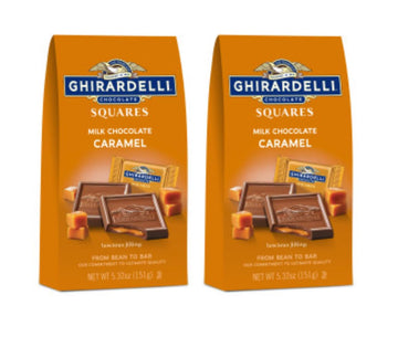 Ghirardelli Milk Chocolate Caramel Squares Medium Bag Pack Of Two