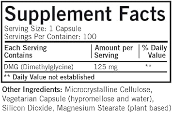 Kirkman Dmg (Dimethylglycine) 125 Mg - Hypoallergenic || 100 Vegetaria