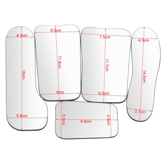 Angzhili 5Pcs/Set Intraoral Mirrors Dental Photography Mirrors Dental Reector Mirror Glass Occlusal Mirror,Two-sided Orthodontic Mirror Dental Tool