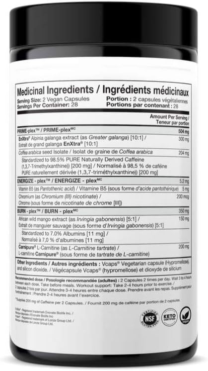 Ketoplex Ketocuts Ketogenic Fat Metabolism Optimizer | 56 Vagan Caps1.41 Ounces