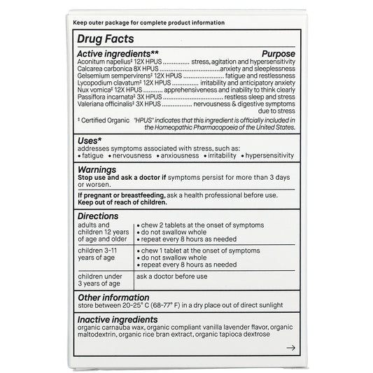 Genexa, Stress, Organic Stress & Fatigue Formula, Organic Vanilla & Lavender