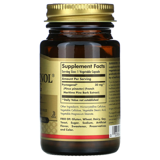 Solgar, Pycnogenol, 30 Mg