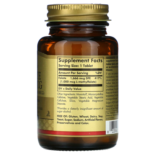 Solgar, Folate, 1,000 Mcg