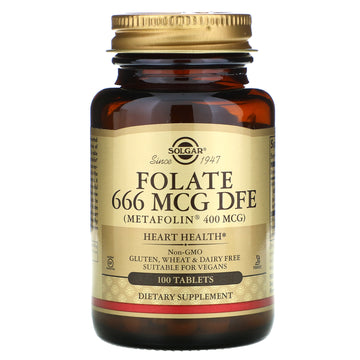 Solgar, Folate As Metafolin, 400 Mcg
