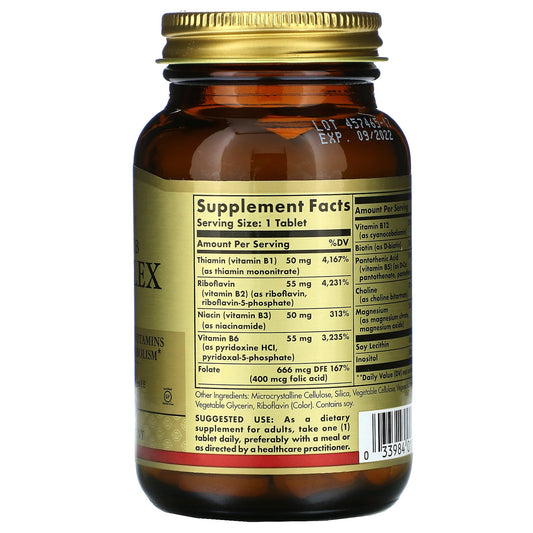 Solgar, Megasorb B-Complex "50", Tablets