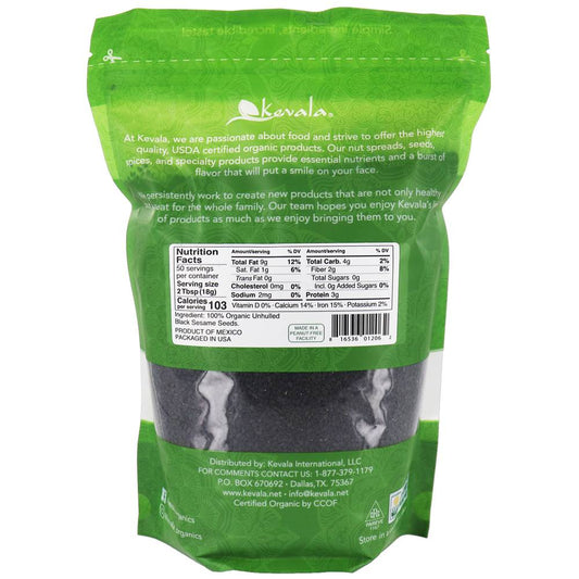 Kevala - Organic Black Sesame Seeds