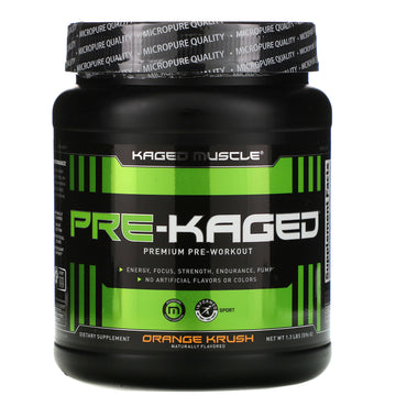 Kaged Muscle, Pre-Kaged, Premium Pre-Workout, Orange Krush