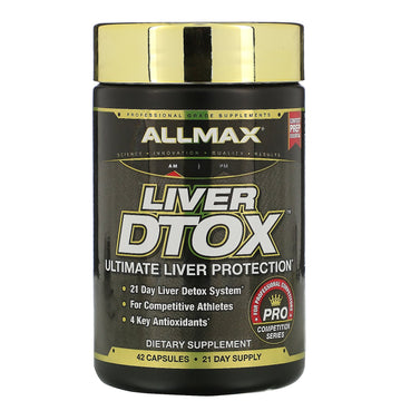 Allmax Nutrition, Liver Dtox With Extra Strength Silymarin (Milk Thistle) And Turmeric (95% Curcumin) Capsules