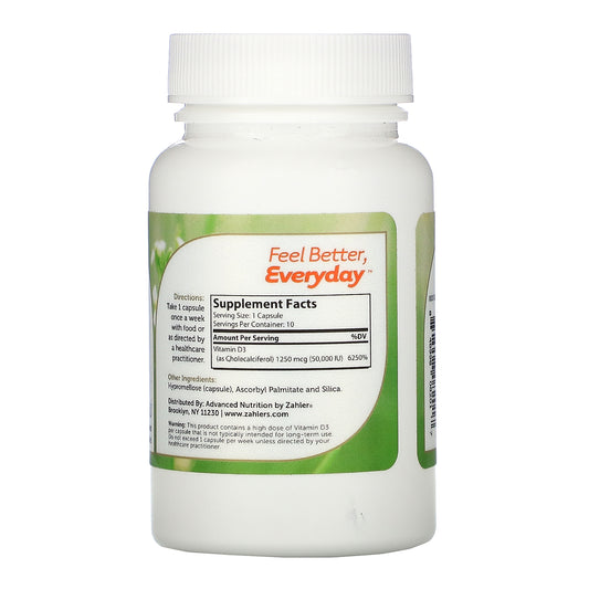 Zahler, Vitamin D3, 50,000 Iu,Capsules