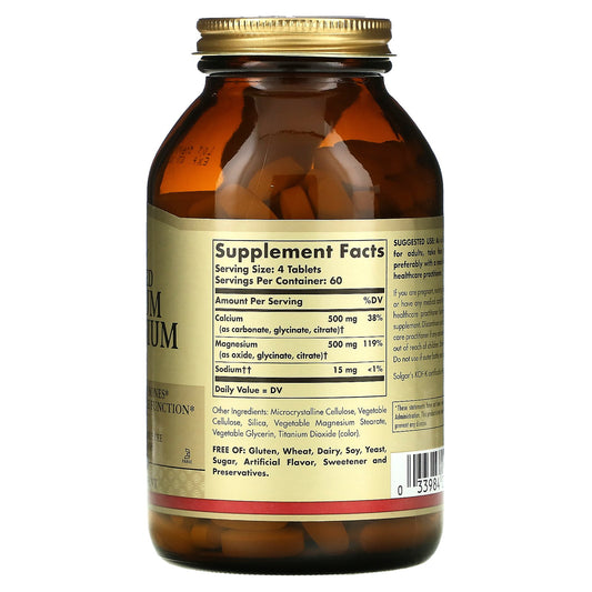 Solgar, Chelated Calcium Magnesium 1:1