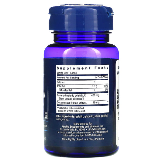 Life Extension, Mega GLA Sesame Lignans,Softgels