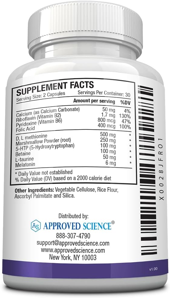 Approved Science® Acid Reflux Support - with Melatonin, Marshmallow Ro