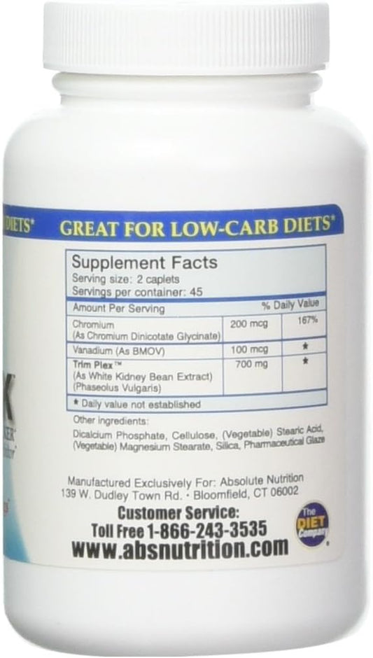 Absolute Nutrition Cblock Carb/Starch Blocker, 90 Caplets5.28 Ounces