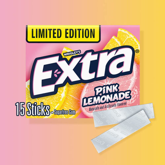 Extra Pink Lemonade 15 Sticks Per Pack 10 Packs Per Inner (Total 150 Sticks)