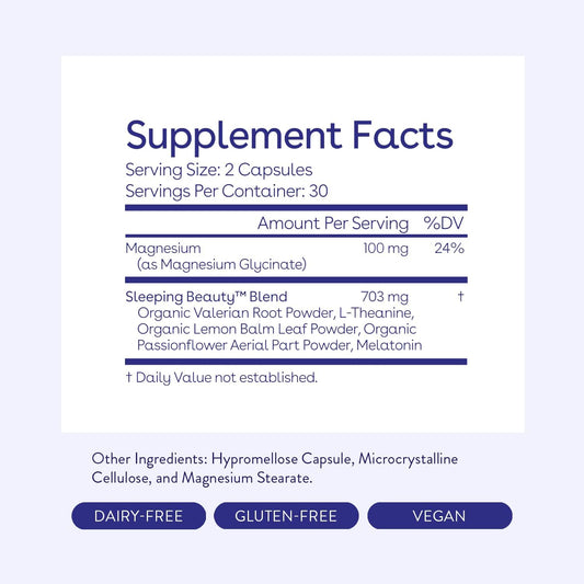 Love Wellness Sleeping Beauty Pills | Sleep Aid With Melatonin, Magnes