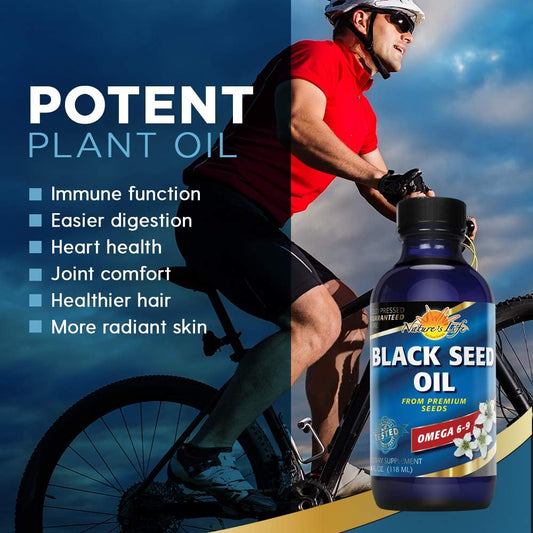 Nature's Life Black Seed Oil, Pure | Immune, Digestion & Heart Function Support | Hair & Skin Health | 4oz, 24 Serv