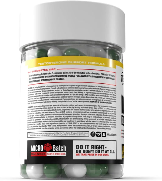 Man Sports Delta Xt Testosterone Booster For Men And Women With Dim, Fenugreek, Maca, 84 Capsules