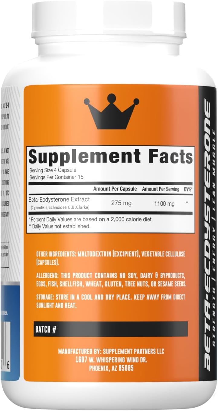 Muscle Empire Beta-Ecdysterone Capsules | Beta-E 1100mg | 6