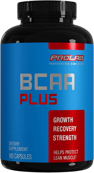 Prolab Bcaa Plus, Branched Chain Amino Acid Capsules, 180-Co