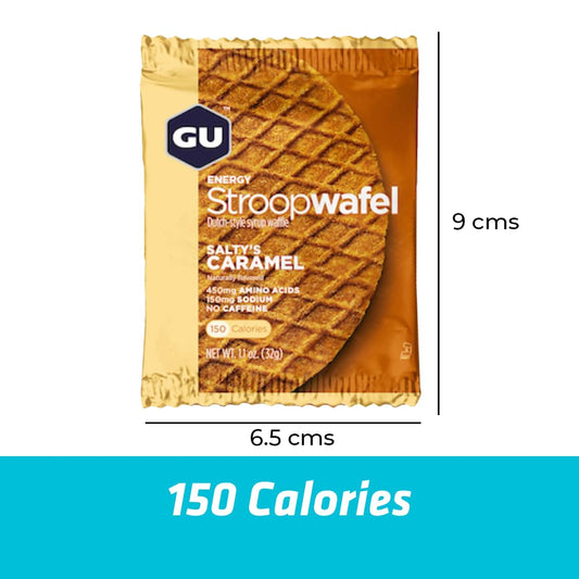 Gu Energy Stroopwafel Sports Nutrition Waffle, Salty'S Caramel, 1.1 Ou1 Pounds