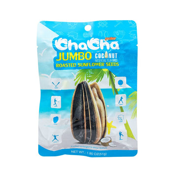 Chacha Jumbo Sunflower Seeds Coconut Flavor, (Pack Of 15)
