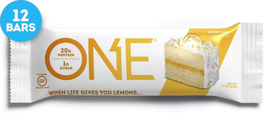 One Protein Bars, Lemon Cake, Gluten Free Protein Bars With 20G Protein