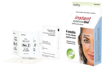 Godefroy Instant Eyebrow Color, Dark Brown, .18 s, 12-weeks of long lasting brow color, 3-applications per kit