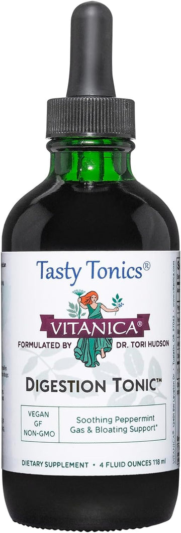 Vitanica Digestion Tonic, Gas, Bloating And Indigestion Relief Supplement, Improve Digestive Function & Gut Health, For