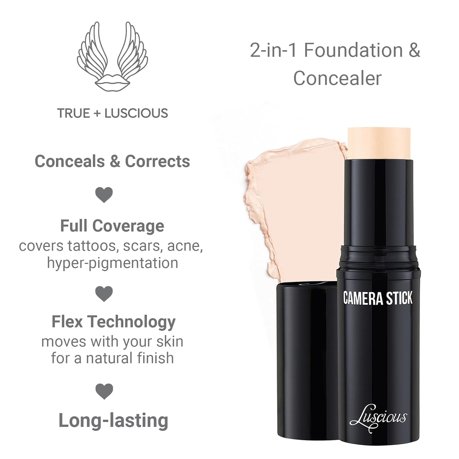 Camera Stick Foundation by True + Luscious - Full Coverage C